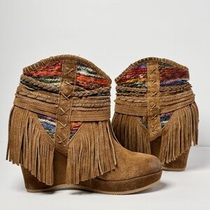 Naughty Monkey Canyon Dream Western Ankle Bootie Women's Sz 9
